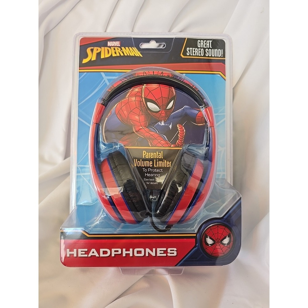 eKids WIRED Headphone with Parental Volume Limiter [ Spider-Man Edition ] NEW